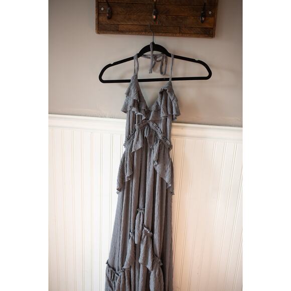 Free People Beach Santa Luz Ruffle Maxi Dress Large NEW - Picture 3 of 5